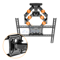 Support mural TV ZENO à mouvement complet pour OLED, LCD, LED, Home Cinéma, moniteur 32-70 pouces, réparation TV experte R540