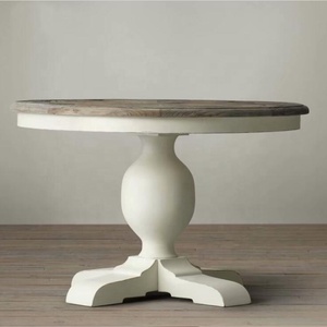Ferme en bois massif de style <span class=keywords><strong>vintage</strong></span>, ensemble de table à manger ronde avec <span class=keywords><strong>4</strong></span> 6 et 8 places, vente en gros, - Product Image 5
