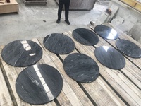 Vente directe d'usine gris foncé marbre table basse