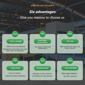 Tek kullanımlık kahve tepsileri karton bardak tutucu kahve taşıyıcı suyu içecek tasfiye kahve kupası tutacağı ticari - Product Image 4
