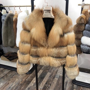 Nueva tendencia, traje de solapa, estilo personalizado, manga larga, piel completa para mujer, piel de zorro esponjosa Real de la mejor calidad - Product Image 1