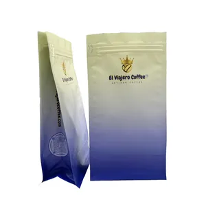Sacs de grains de café à gousset latéral en papier d'aluminium 8oz 12oz 16oz personnalisés avec étain et valve sacs de café abordables de qualité en gros