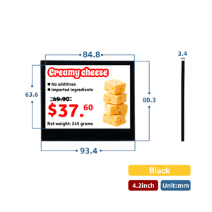 Etiqueta Electrónica de Estante NFC ABS de 4.2'', Ultra Delgada, Digital, POP EZ Sign, Solución Inteligente ESL Zhsunyco SE0420B1 para Boutique y <span class=keywords><strong>Supermercado</strong></span> - Product Image 3
