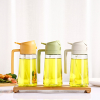 Pulvérisateur d'huile multifonctionnel Bouteille en verre de qualité alimentaire Pulvérisation et coulée Double usage Deux en un Presse à huile de grande capacité Vente en gros