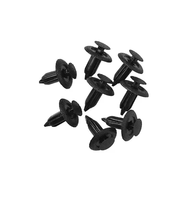 Nouveaux clips de fixation noirs en plastique à pousser pour garnitures de carrosserie automobile, rivets de panneau de véhicule, tête 9 mm, base 17 mm, tige 13 mm