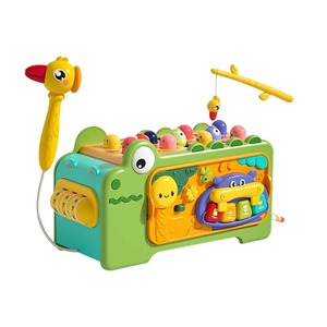 Jouets Montessori éducatifs multifonctionnels, plateau d'activités, jeu de crocodile et de <span class=keywords><strong>poisson</strong></span>, piano, labyrinthe, puzzle pour enfants - Product Image 5