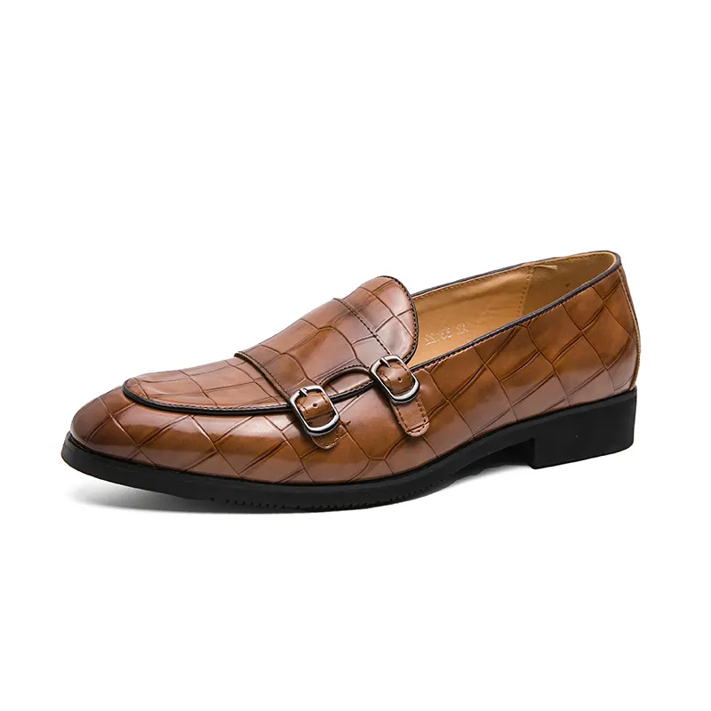 Мужские кожаные туфли с кожаной подкладкой, коричневые дышащие деловые повседневные туфли в английском стиле, обувь для свадьбы, на лето-осень 2023