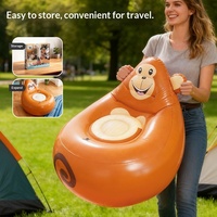 Canapé gonflable pour enfants, design de dessin animé, gonflage rapide, rangement compact, chaise gonflable pour enfants, salle de jeux, coin lecture, voyage