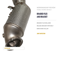 Downpipe catalyseur à montage direct avec bouclier thermique pour BMW 230i xDrive G42 2.0T B48 2022-2026 en acier inoxydable avec soufflet flexible