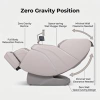 Fauteuil de massage iRest Hot Compress pour le corps entier, pression d'air, 132 cm, rail SL, analyse corporelle IA, 3D V Hand, zéro gravité, inclinable, CE RoHS ETL