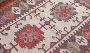 Alfombra de yute de lana Kilim Runner, escalera clásica colorida bohemia de Yute natural tejida a mano, alfombra Bohemia vintage alfombra de yute tejida a mano - Product Image 5