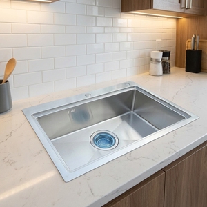 Fregadero de Cocina Rectangular de Acero Inoxidable 304 Hecho a Mano, Montaje Único, Diseño Moderno, Precio Económico - Product Image 6