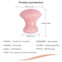 Planche à gratter en quartz rose champignon Gua Sha Guasha Outil de massage du visage Rouleau de jade de qualité supérieure