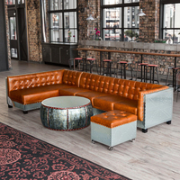 Chaise longue de luxe rétro industrielle en cuir, rafraîchissante, pour salon, chambre, salle à manger, loft, atelier, école, mobilier