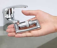 Robinet de cuisine universel à bras articulé, moderne et minimaliste, anti-éclaboussures, avec adaptateur flexible allongé pour usage domestique