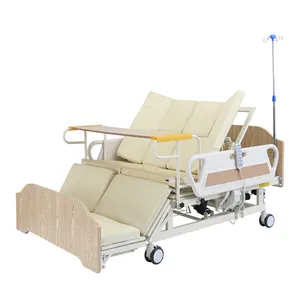 Hot Selling Ziekenhuis Meubels 5 Functies Elektrische Thuis Verpleging Bed Met Ziekenhuis Bed Met Toliet