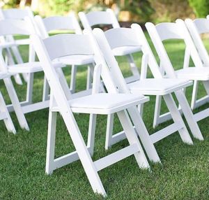 Chaises pliantes blanches pour événements, jardins, mariages, hôtels, restaurants, Wimbledon - Product Image 4