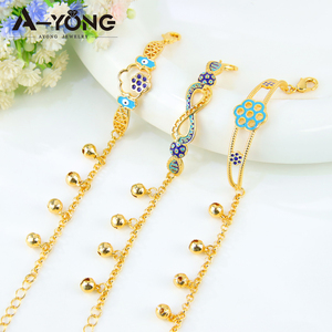 Arabian Style Ayong Jewelry Colorful Plating Kids <strong>Infinity</strong> Jewelry 18k <strong>Gold</strong> Plated Charm <strong>Bracelet</strong> for Children - Product Image 1