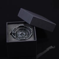LuxeRoll Castle Revolver Bullet Shaped Dice Set 7Pcs Metal Polyhedral DND Dice Unique Bullet RPG Dice for Tabletop Game Custom