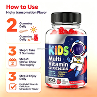 Gommes multivitaminées pour enfants, saveur fraise, mélange de vitamines et de minéraux, soutien du système immunitaire, 60 unités, complément alimentaire pour enfants