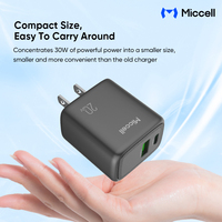 Chargeurs de téléphone portable Miccell Wholesale PD 20W Type C USB à charge rapide avec protection de charge pour iPhones, iPad, tablettes