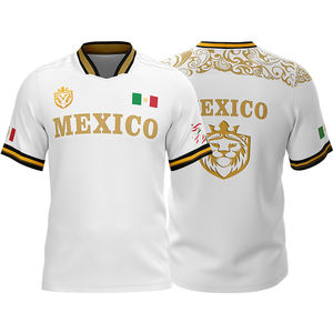 Maillot de football personnalisé du Mexique, impression par transfert thermique, short d'équipe nationale personnalisé, 100% polyester, confortable pour les équipes sportives - Product Image 5