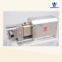 Pompa Rotary Lobe Elektrik Saniter YAQUAN FRP-20 Sambungan Flens untuk Molasses, Pasta, Makanan Kental 20m3/jam 0.6MPa SS304 Low Shear