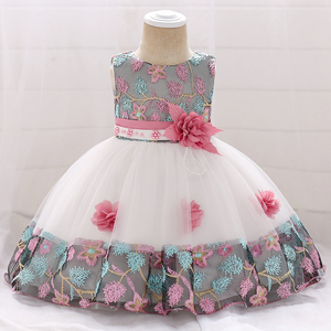 FSMKTZ Abiti per Bambine da 0-2 Anni Vestito da Principessa per Bambini Abito da Festa Principessa con Fiori Elegante e Vaporoso per Bambine L5045XZ - Product Image 4