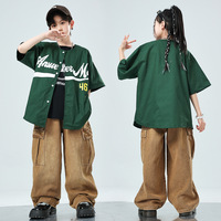 Costumes de danse jazz pour filles, tenues de performance de danse de rue de style japonais, shorts et pantalons de danse hip-hop pour enfants