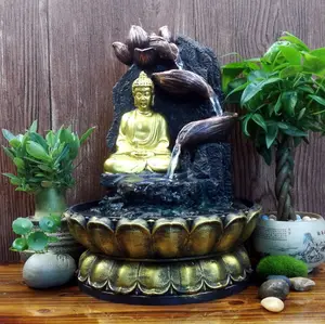 Factory Direct Creative Gifts Ganesh Fountain Asia Thai idols Laxmi Home Decor Ornaments Resin Crafts Ganesh Water Fountain