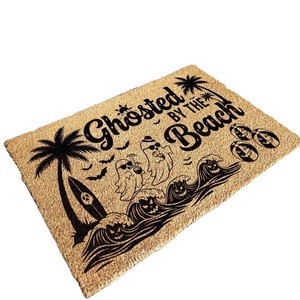Cangming Halloween <b>Doormat</b> Imitation Coconut Fiber Waterproof Non Slip Entrance Mat Cute Ghost Design - Product Image 5