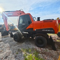 Excavatrice sur roues de haute qualité 20t, authentique Doosan DX210W, modèle Dx210W-9C, hydraulique, d'occasion, à vendre