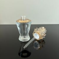 Flacon pulvérisateur en verre de forme irrégulière 30 ml, rectangulaire, pour sérum, huile essentielle, imprimé sérigraphié, diffuseur à bâtonnets