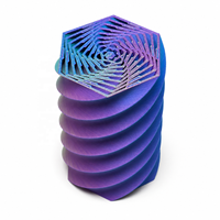 Jouet anti-stress cinétique géométrique en spirale hexagonale imprimé en 3D, jouet sensoriel de bureau à dégradé, vente en gros