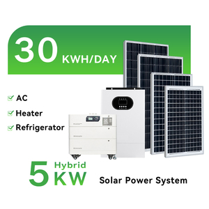 ระบบพลังงานแสงอาทิตย์ 220V 11KW สำหรับใช้ในครัวเรือน 30KWH ระบบออฟกริด MPPT พร้อมระบบกักเก็บพลังงานสำหรับเครื่องปรับอากาศ ปรับแต่งได้ตามความต้องการ - Product Image 1