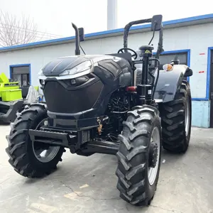 2024 new roll bar Farming 4x4 Wheel Tractor 80hp 90hp farm tractor agriculture mini tractor price for farmer