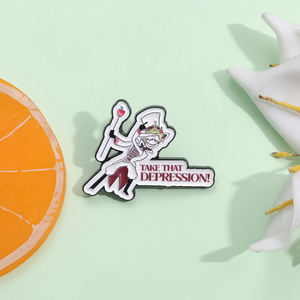 Prenez cette dépression émail broche comédie et fantaisie Animation nostalgique broches revers Badge bijoux - Product Image 3