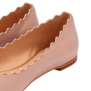 Scarpe basse da donna personalizzate OEM ODM con lacci a onda, fodera in pelle, suola in TPR e soletta morbida - Produzione su misura per fabbriche - Product Image 2