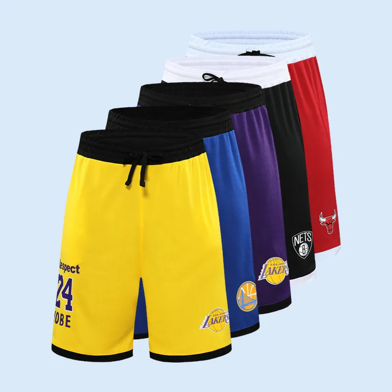 Factory wholesale summer cool loose fit polyester mens basketball shorts