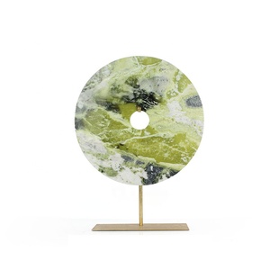 Escultura redonda de mármol de lujo <span class=keywords><strong>en</strong></span> metal para decoraciones de oficina - Product Image 3