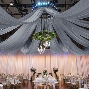 Sheer Fabric Wedding Backdrop <b>Curtains</b> <b>for</b> Arbor Ceiling Decoration Sheer Fabric Ceiling Draping <b>for</b> Ceremony & Wedding Arches - Product Image 5