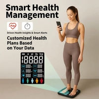 Balance OEM qui analyse intelligemment la composition du corps humain Balance du corps humain de salle de bain avec écran large