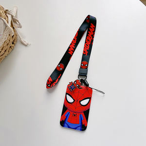 Cartoon Cool <strong>Marvel</strong> Iron Man Captain Spider Man Bat Man <strong>Card</strong> Holder With Pendant Anti-Lost Strap Lanyards ID Badge <strong>Cards</strong> Cover - Product Image 3