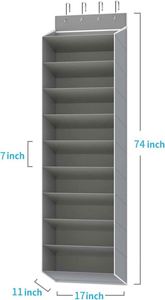 Meilleure vente : Organisateur de rangement suspendu pliable en plastique transparent pour coffre de voiture et porte, type boîte à chaussures - Product Image 4