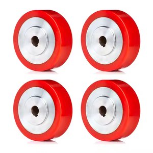 Zhxing roulettes robustes roulettes pivotantes roulettes de frein roulettes fixes noyau de fer polyuréthane <span class=keywords><strong>PU</strong></span> roues industrielles - Product Image 6