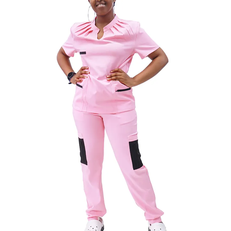 Neueste Produkt farbe Schema Medical Jogger Scrubs 4-teilige Jacke Hospital Medical Scrubs Großhandel Krankens ch wester Uniform für Krankenhaus