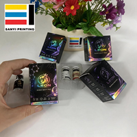 Scatole Personalizzate Ecologiche Olografiche con Glitter e Goffratura Iridiscente per Confezioni di Fiale in Vetro da 3ml/10ml