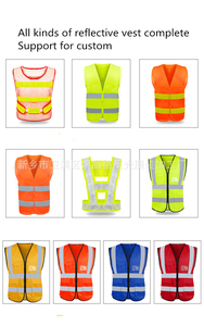 Film de transfert de chaleur réfléchissant haute visibilité manteau de pluie nouveau design polo t-shirt gilet serré gilet réfléchissant poches - Product Image 4