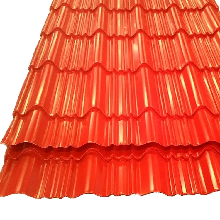 タタ鋼板屋根板価格/22ゲージ波形コーティング青鋼屋根板