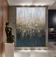 Commande en gros personnalisée, œuvre d'art de luxe pour hôtel boutique, peinture abstraite haut de gamme pour projet de chambre d'hôtel de chaîne internationale cinq étoiles